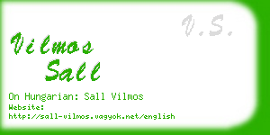 vilmos sall business card